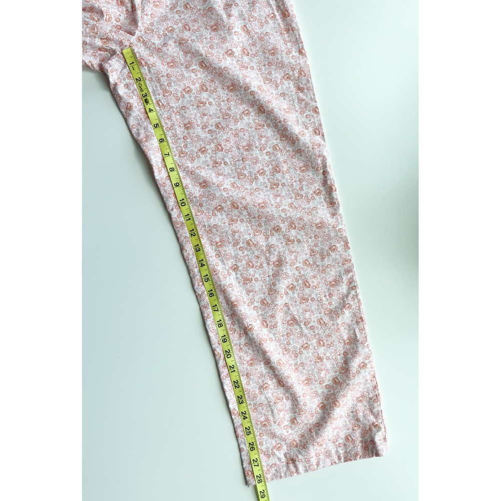 Love by Gap Cotton Poplin Floral Pajama Pants Womens Small Pink - Picture 10 of 13